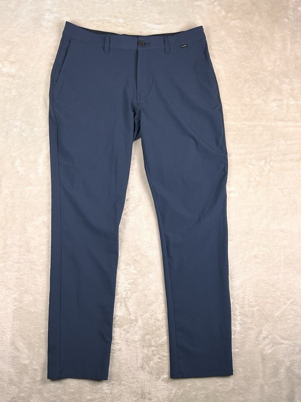 Travis Mathew Pants Open To Close Mens Sz 34 Blue Stretch Performance Golf Chino